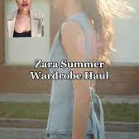 Zara Denim Open Back Tie Top - Picture 5 of 9